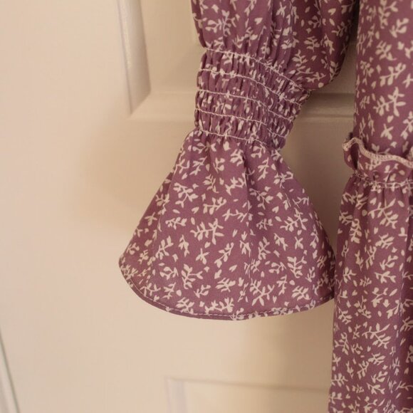 Ellen Tracy Women’s Small Pastel Floral Ruffle Tiered Dress Whimsical Fair - Picture 3 of 10